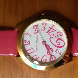 Betsey Johnson pink watch